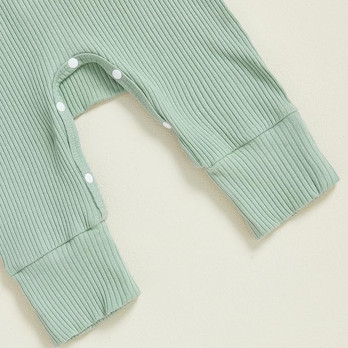 Newborn Baby Girls Rompers Knit Round Neck Long Sleeve Infant Fall Jumpsuits with Headband Coming Home Outfit