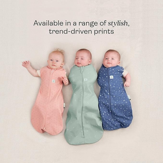 ergoPouch Cocoon Swaddle Sack 0.2 TOG - Baby Sleep Sack, Gentle Snug Fit Helps Calm Startle Reflex, Ideal for Arms In/Out Sleeping, Soft Breathable Fabric for Better Sleep (3-6 Months, Berries)