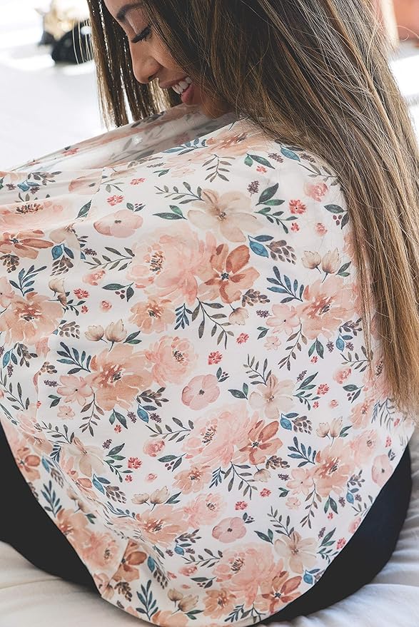 Copper Pearl Multi-Use Cover: Car Seat & Stroller Cover for Sun - Stretchy Fabric, All-Season Use, Stylish Designs, Easy Access for Moms - Autumn