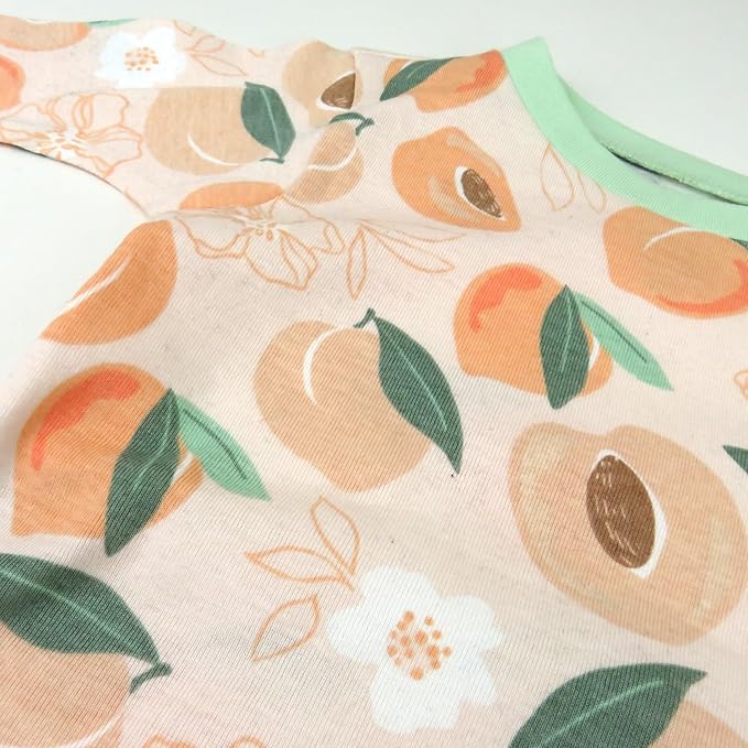 HonestBaby baby-girls 2-piece Pajamas Sleepwear Pjs 100% Organic Cotton for Baby, Toddler, Kids, Girl