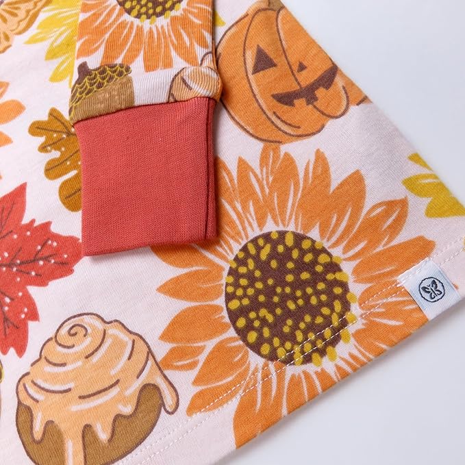 HonestBaby unisex-baby Celebration 2-piece Pajamas Sleepwear Pjs 100% Organic Cotton for Baby, Toddler, Kids