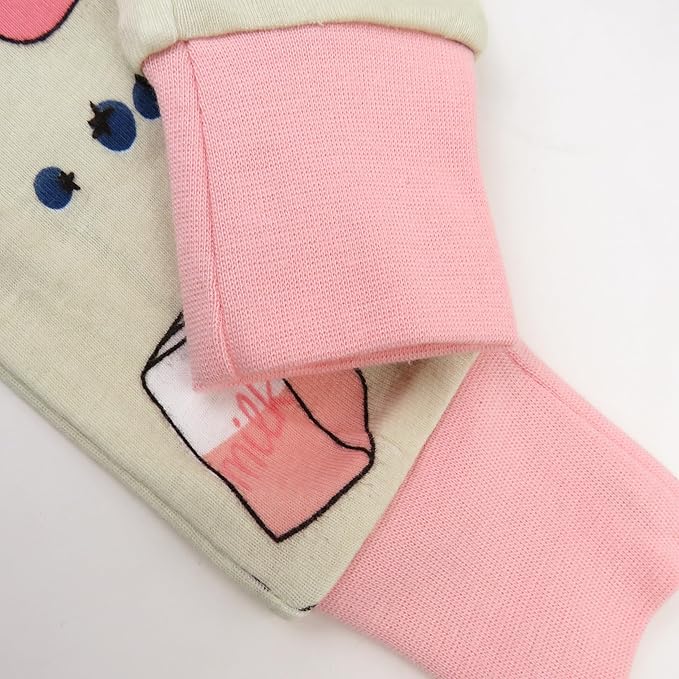 HonestBaby baby-girls 2-piece Pajamas Sleepwear Pjs 100% Organic Cotton for Baby, Toddler, Kids, Girl