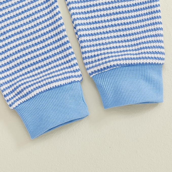 CIYCUIT Toddler Baby Boy Outfits Striped Sweatshirt Pants Clothes Set