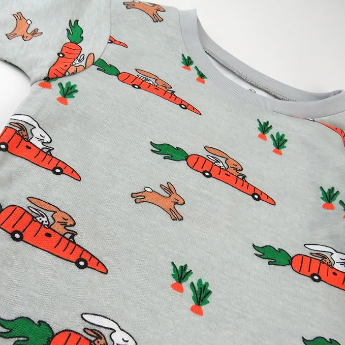 HonestBaby unisex-baby Celebration 2-piece Pajamas Sleepwear Pjs 100% Organic Cotton for Baby, Toddler, Kids