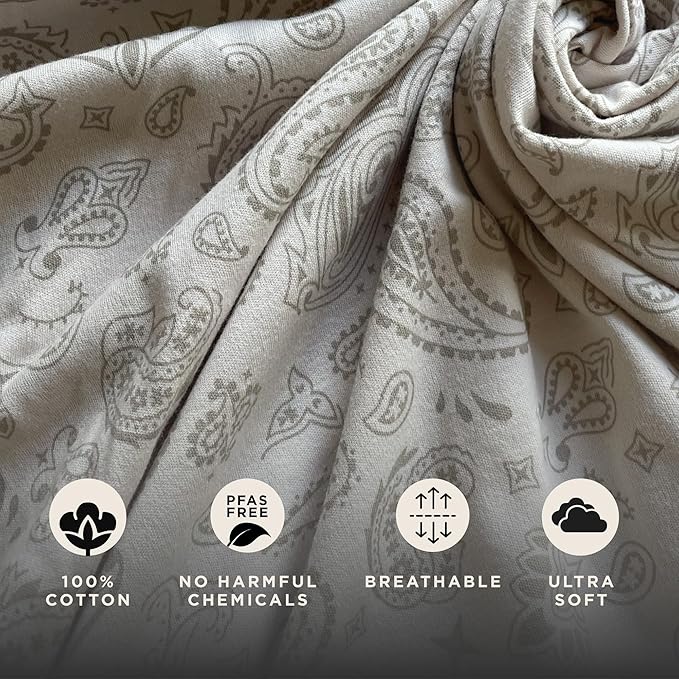 Moby Baby Wrap Carrier Classic for Newborns to Toddlers (8-33lbs), Infant Sling Carrier, Lightweight & Hands Free Design, Adjustable for All Body Types (Bandana)