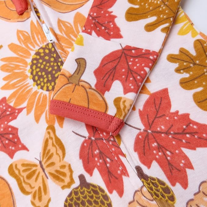 HonestBaby Baby Celebration Sleep & Play Footed One-Piece Pajama Sleeper 100% Organic Cotton