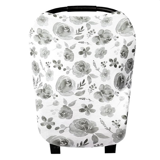 Rowan Multi-Use Cover: Car Seat, Nursing, Stroller Cover - Stretchy Fabric, All-Season, Stylish Designs, Easy Access for Moms