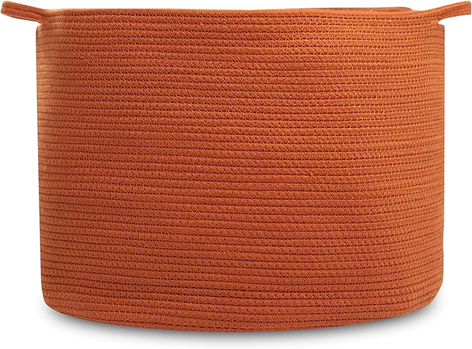 Natemia Extra Large Storage Basket (20" x 20" x 14") - Woven Baskets for Storage, Baby Storage Basket and Toy Organizer, Blanket Basket, Perfect Baby Registry Gift, Rope Baskets for Storage