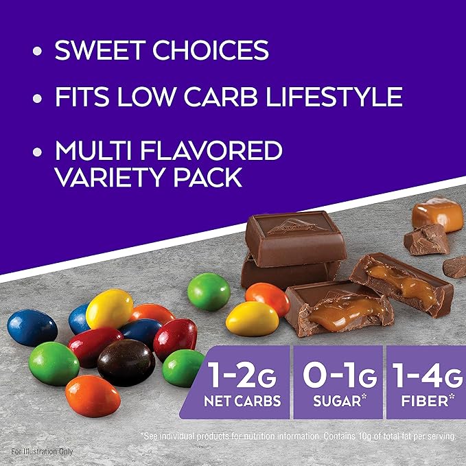 Atkins Endulge Chocolate Peanut Candies, Dessert Favorite, 0g Sugar, 20 Count