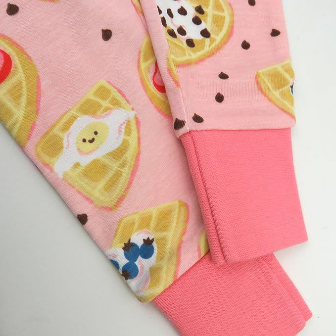 HonestBaby baby-girls 2-piece Pajamas Sleepwear Pjs 100% Organic Cotton for Baby, Toddler, Kids, Girl