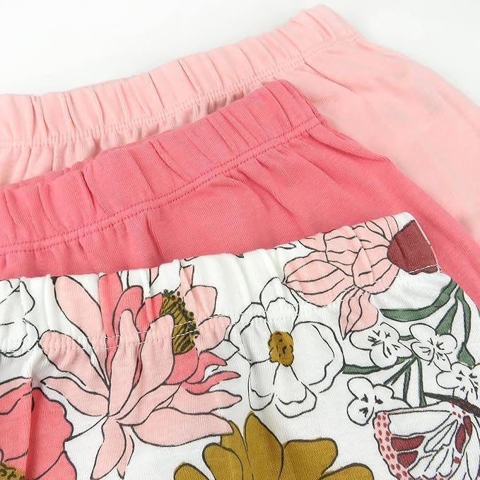 HonestBaby Unisex-Baby Multipack Harem Pants Roomy Fit Pull on Bottoms 100% Organic Cotton for Baby Boys, Girls