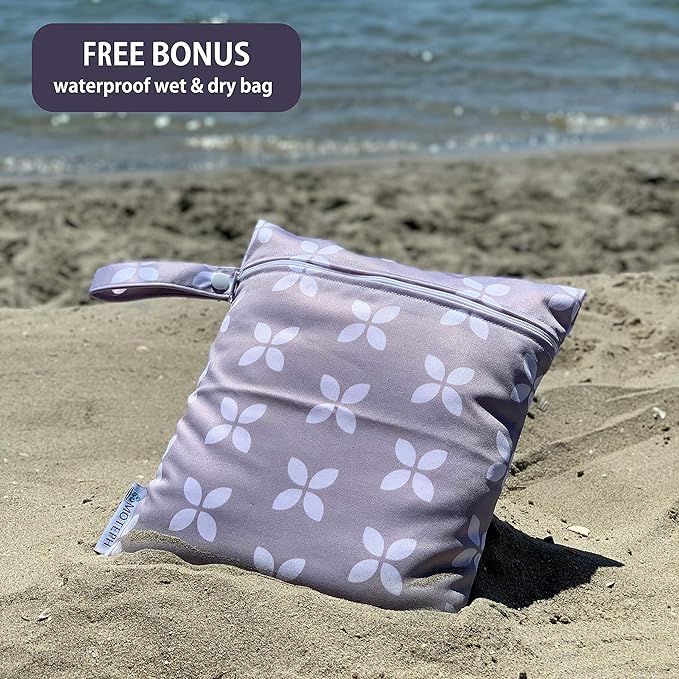 Moteph Extra Large Diaper Caddy, Craft, Toy Organizer with Zip-Top Cover with Waterproof Wet/Dry Bag - Perfect for Baby Shower