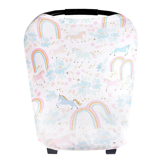 Whimsy Copper Pearl Multi-Use Cover: Car Seat, Nursing, Stroller - Stretchy Fabric, All-Season, Stylish Designs, Easy Access for Moms