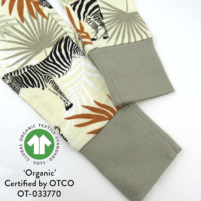 HonestBaby 4 Piece Pajamas Sleepwear Pjs 100% Organic Cotton for Infant Baby and Toddler Boys, Girls, Unisex