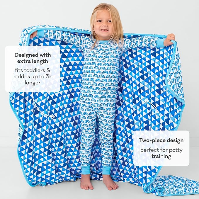 Little Sleepies Two-Piece Pajama Set for Boys & Girls, Soft Viscose from Bamboo Toddler Pajamas for Kids, Family Matching PJs