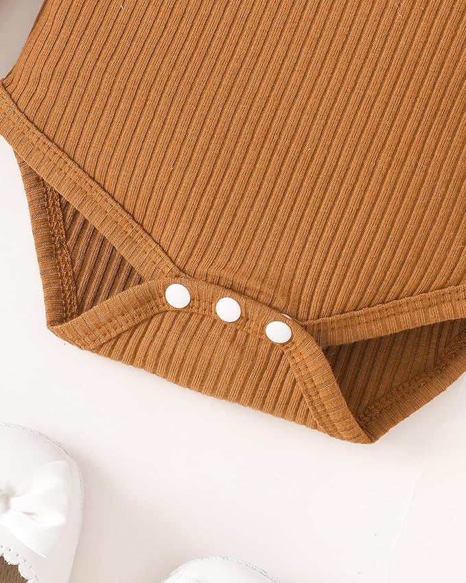 SUNNY PIGGY Baby Girl Clothes Newborn Outfits Infant Ruffle Romper 0-18M Fall Winter Flower Plaid Pants Clothing Set