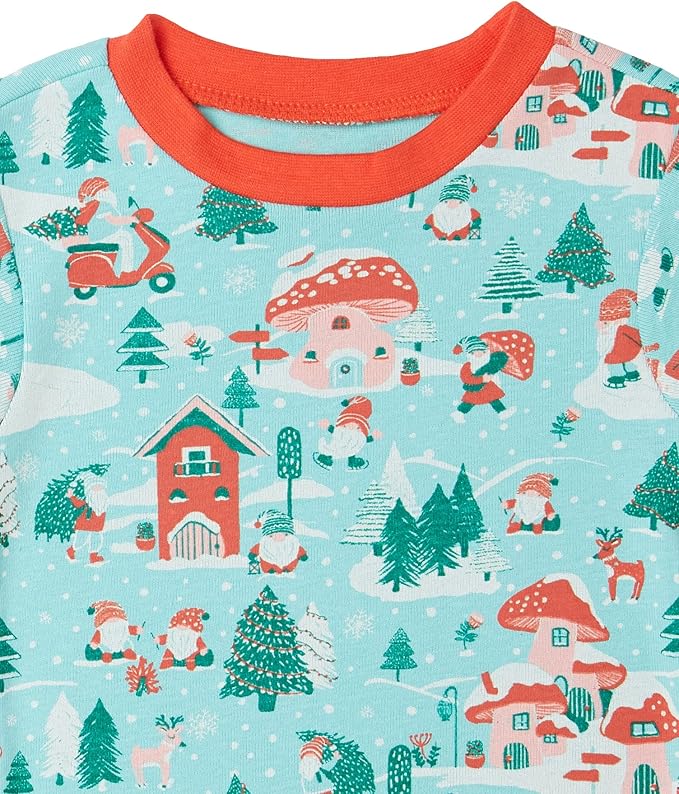 HonestBaby 4 Piece Pajamas Sleepwear Pjs 100% Organic Cotton for Infant Baby and Toddler Boys, Girls, Unisex