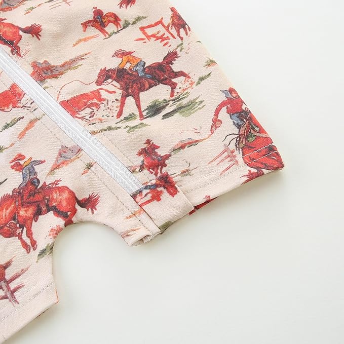 Baby Boy Girl Romper Short Sleeve 100% Cotton Bodysuit Outfits 2 Way Zipper Jumpsuit