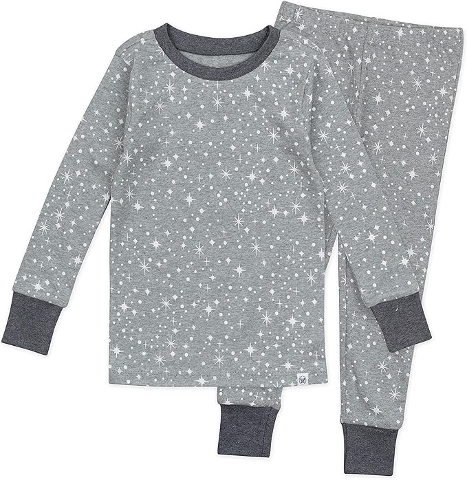 HonestBaby Classics 2-Piece Pajamas Sleepwear Pjs 100% Organic Cotton for Baby, Toddler, Kids