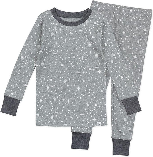 HonestBaby Classics 2-Piece Pajamas Sleepwear Pjs 100% Organic Cotton for Baby, Toddler, Kids