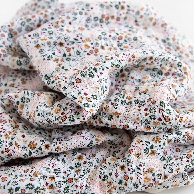 Little Unicorn Original Premium Cotton Quilt | Multi-Layered & Extra-Soft Muslin Fabric |for Babies & Toddlers (Pressed Petals)