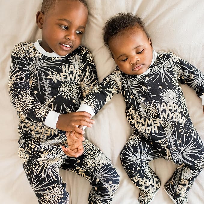 Burt's Bees Baby Baby Girls Pajamas, Zip Front Non-Slip Footed Sleeper Pjs, 100% Organic Cotton