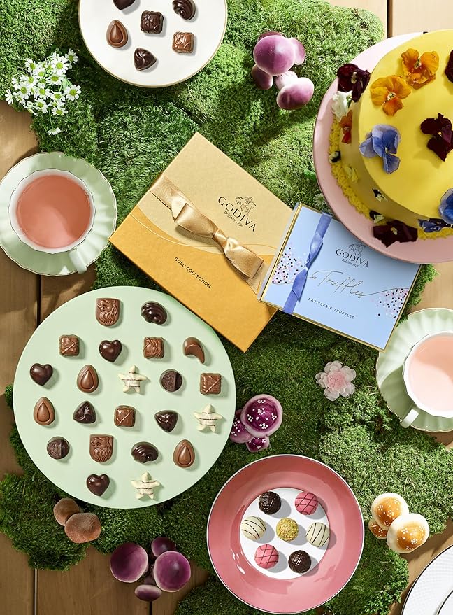 Godiva Chocolatier Patisserie Truffles – Chocolate Dessert Gift Box for Birthday, Graduation, Thank You, Anniversary – 6-Piece Gourmet Candy Box with Milk, White, Dark Chocolate