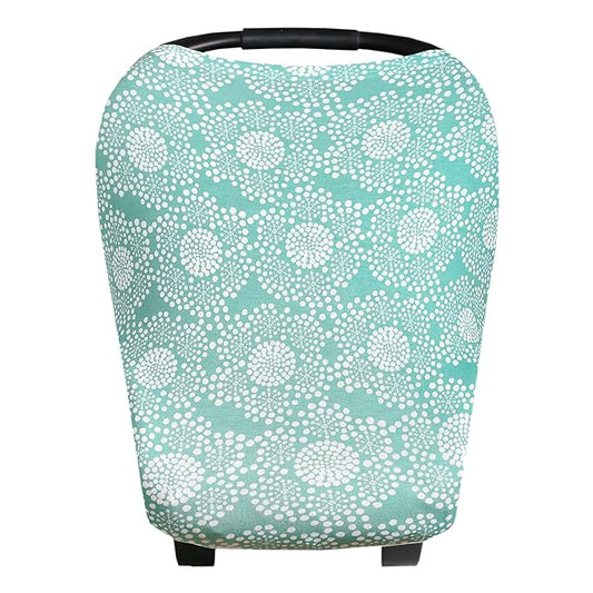Baby Car Seat Cover Canopy and Nursing Cover Multi-Use Stretchy 5 in 1 Gift Jane by Copper Pearl