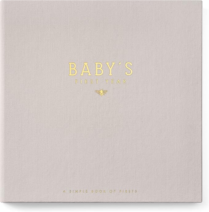 Lucy Darling Baby Memory Book – Honey Bee | Luxury Baby First Year Book & Photo Album | Gender Neutral Keepsake Journal for Milestones, Memories & Photos | Thoughtful Pregnancy Gift