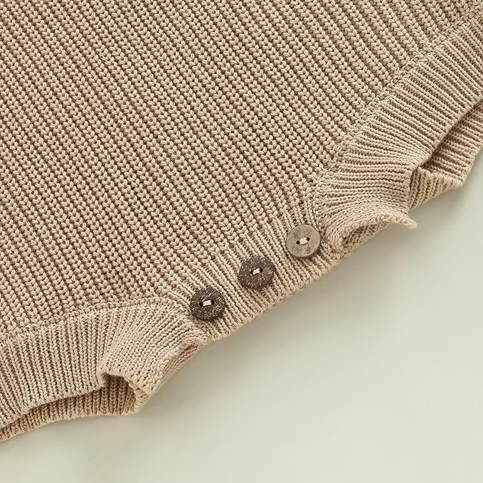 FYBITBO Baby Girl Boy Sweater Knit Oversized Pullover Sweatshirt Romper Onesie Warm Fall Winter Clothes Outfit Newborn