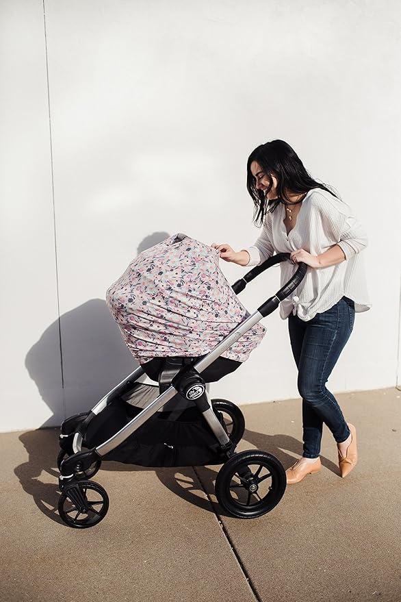 Copper Pearl Multi-Use Cover: Car Seat Covers, Nursing Cover, and Stroller Cover for Sun - Stretchy Fabric, All-Season Use, Stylish Designs, Easy Access for Moms - Morgan