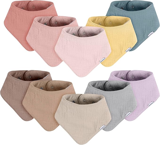 Gerber Unisex Baby Muslin Bandana Bibs
