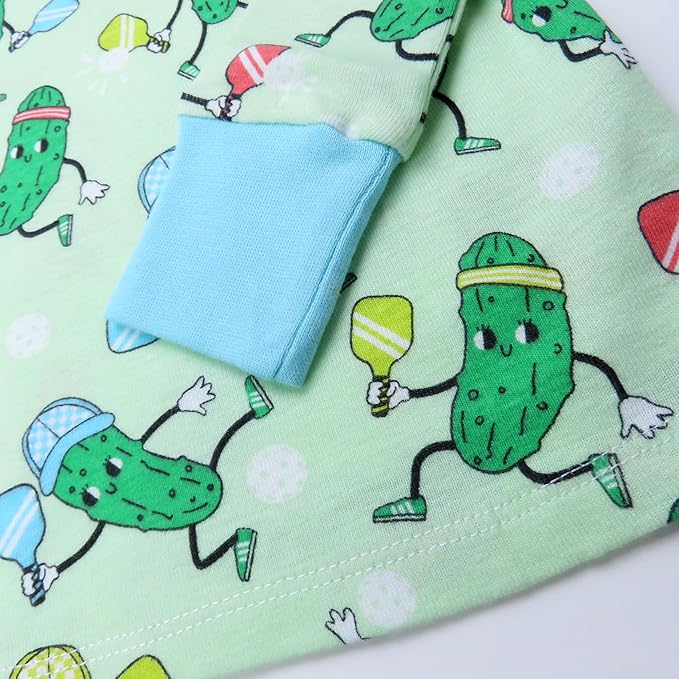 HonestBaby 2-Piece Pajamas Sleepwear Pjs 100% Organic Cotton for Baby, Toddler, Kids, Boy