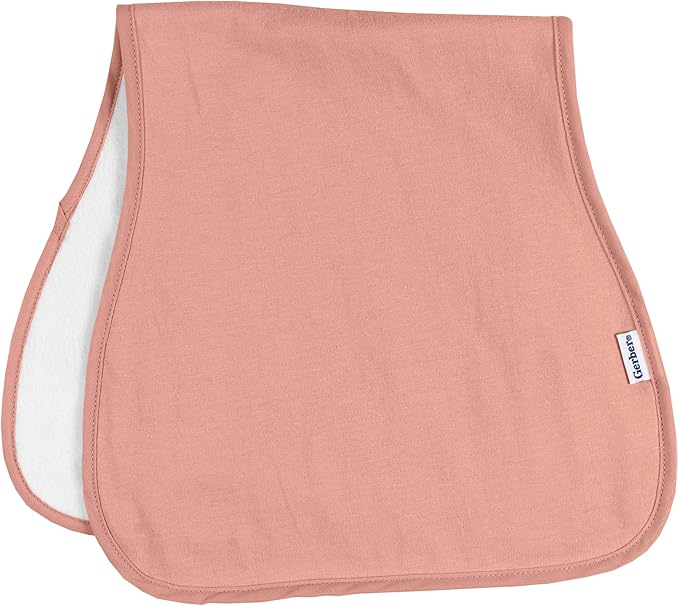 Gerber Baby Unisex Burp Cloths 5-Pack, Pink Rainbows, Size 10.5" x 21"