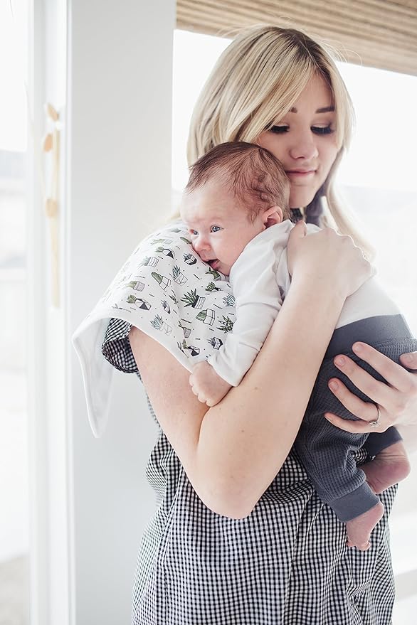 Copper Pearl Baby Burp Cloth Large 21''x10'' Size Premium Absorbent Triple Layer 3 Pack Gift Set “Urban Set