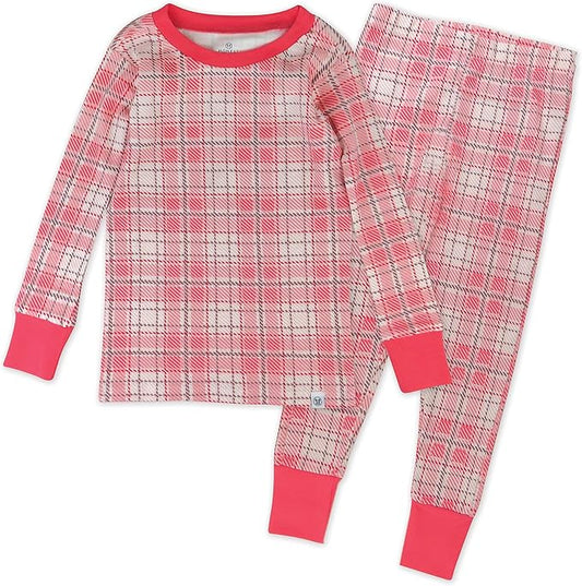 HonestBaby Classics 2-Piece Pajamas Sleepwear Pjs 100% Organic Cotton for Baby, Toddler, Kids