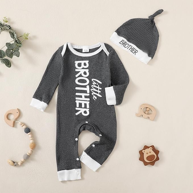 NZRVAWS Baby Boy Clothes Preemie Infant Boy Bear Outfits Jumpsuit Bodysuit Letter Print Romper