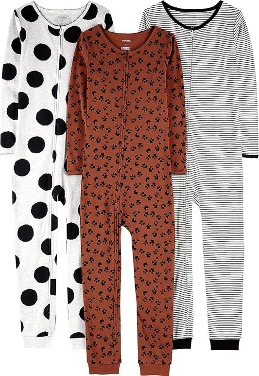 Simple Joys by Carter's Kids' 3-Pack Snug Fit Footless Cotton Pajamas