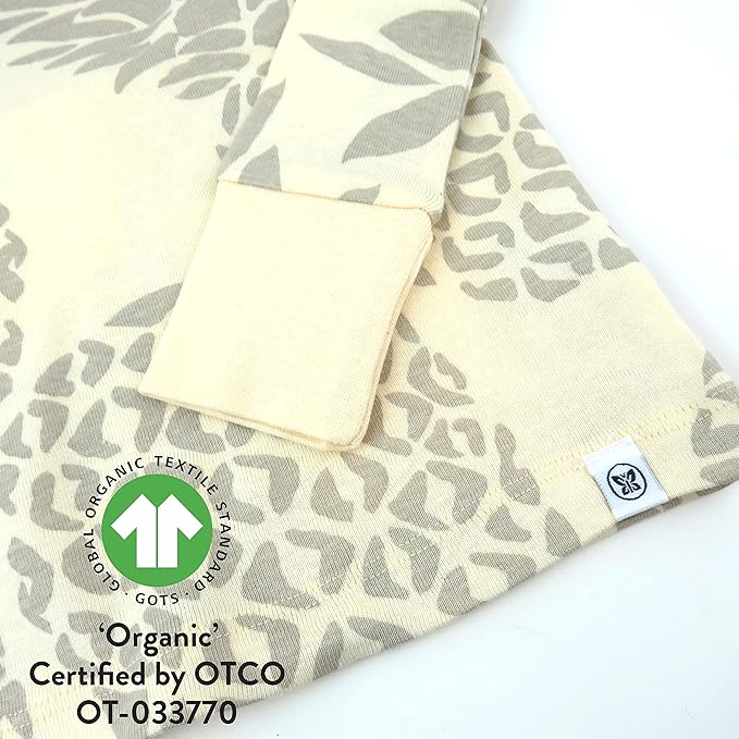 HonestBaby 4 Piece Pajamas Sleepwear Pjs 100% Organic Cotton for Infant Baby and Toddler Boys, Girls, Unisex