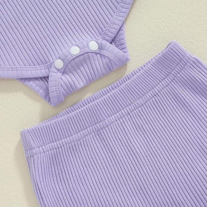 Tsnbre Newborn Baby Girl Outfits Daddys Girls Ruffle Long Sleeve Romper Top Pants Headband Infant Fall Winter Clothes