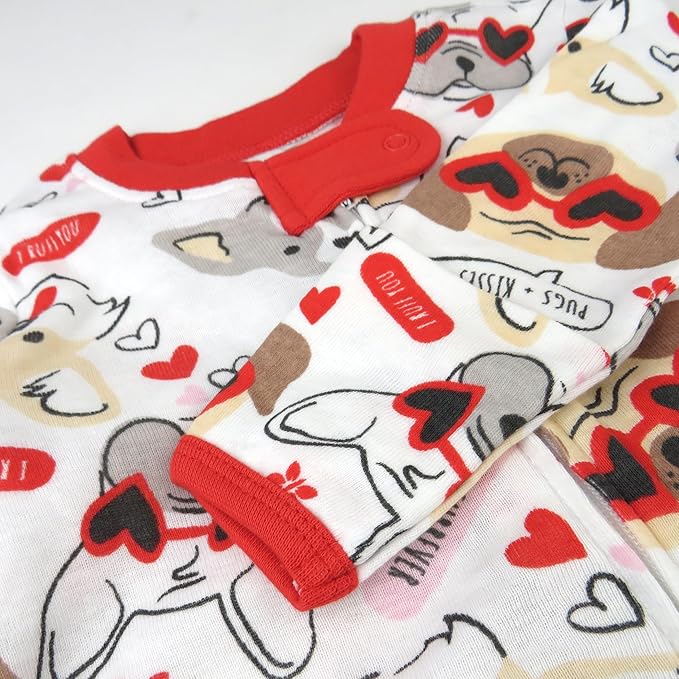 HonestBaby Baby Celebration Sleep & Play Footed One-Piece Pajama Sleeper 100% Organic Cotton