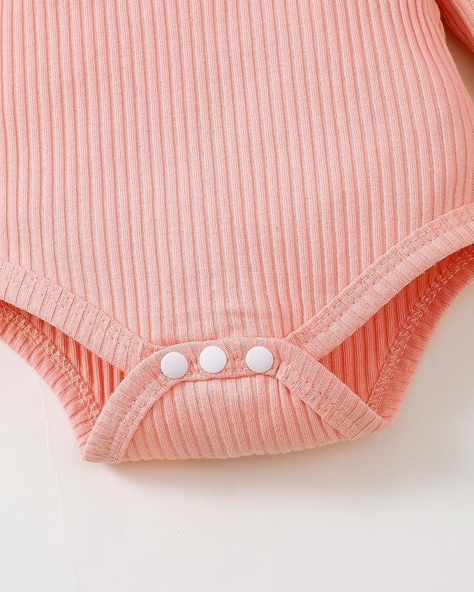 Renotemy Newborn Baby Girl Clothes Outfits Infant Romper Ruffle Floral Pants Cute Toddler Baby Girl Clothes Set