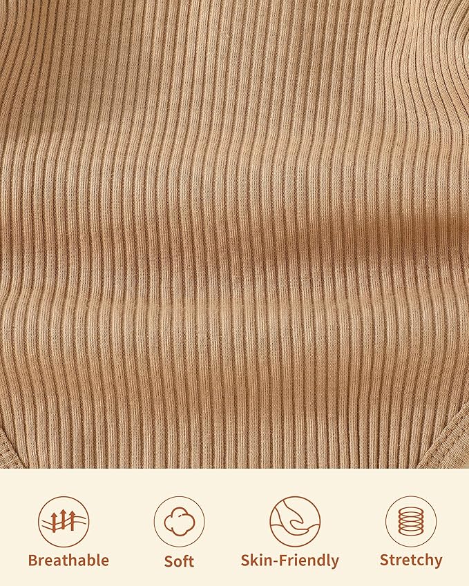 Newborn Baby Boy Girl Clothes Ribbed Knit Cotton Long Sleeve Romper Long Pant Preemie Solid Color Unisex Outfits