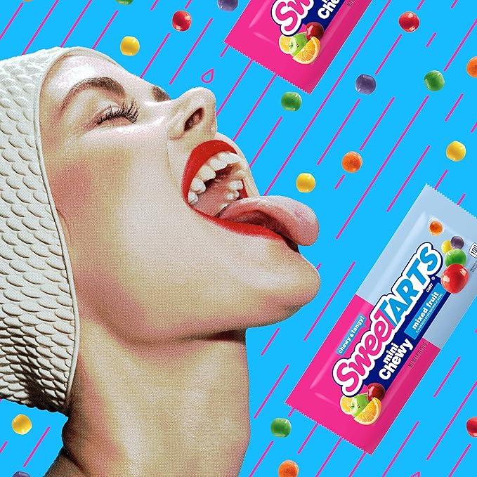 SweeTARTS Mini Chewy Candy, 1.8 Ounce Pouches (Pack of 48)