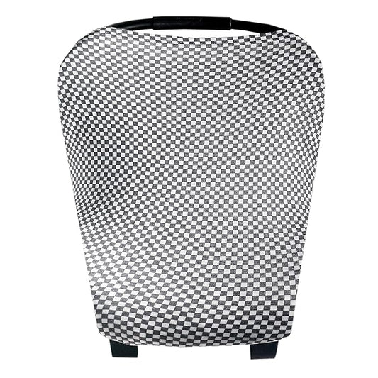 Baby Car Seat Cover Canopy and Nursing Cover Multi-Use Stretchy 5 in 1 Gift "Nash" by Copper Pearl