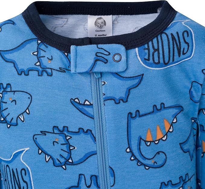 Gerber Baby Boys' 2-Pack Footed Pajamas
