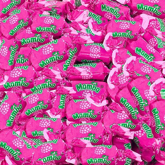 Raspberry Mamba Fruit Chews, 1 Lb. Bag – Individually Wrapped – Juicy Chews Perfect For Holidays, Pinatas, Christmas Stockings, Goody Bags, And Parties – Approx. 80 Pieces