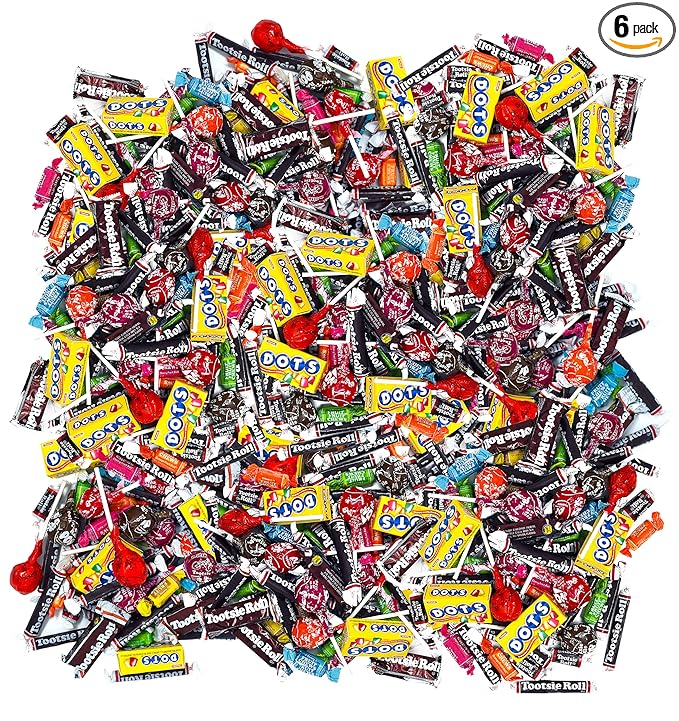 Holiday Ultimate American Old Fashioned Classics Wholesale Assortment Tootsie Roll DOTS Fruit Chews Tootsie Pops Variety Mix 170-Ounce 415-Piece Bag