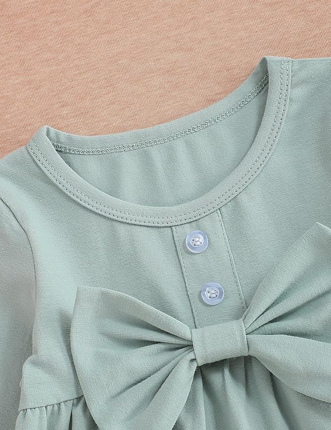 oklady Toddler Baby Girl Clothes Solid Color Ruffle Tops Floral Pants with Headband Fall Winter Cute Girl Outfits