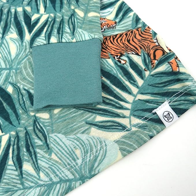 HonestBaby 4 Piece Pajamas Sleepwear Pjs 100% Organic Cotton for Infant Baby and Toddler Boys, Girls, Unisex